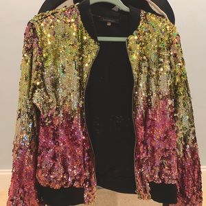 ✨✨✨Glitzzz sequin bomber jacket ✨✨✨